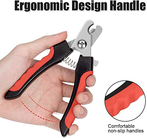 PetVogue Dog Nail Cutter Clipper and filer,Claw & Nails Clippers Grinder Grooming Trimmer for Small, Medium, Large dogs and cats, Red